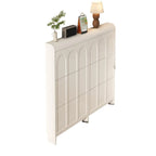 Meuble de rangement pour chaussures en bois blanc à 3 niveaux et à façade abattante Slim