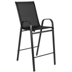 Lot de 4 tabourets de bar d'extérieur en matériau Flex Comfort – Tabouret de terrasse