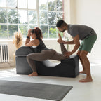 Avana Kami Chaise convertible / Yoga & Massage - Pouf 2 en 1 avec chaise longue de yoga pliable dissimulée, microvelours - N/A