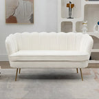 Causeuse rembourrée de style moderne du milieu du siècle, 59 W
