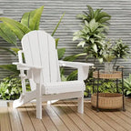 Chaise Adirondack pliable d'extérieur avec porte-gobelet
