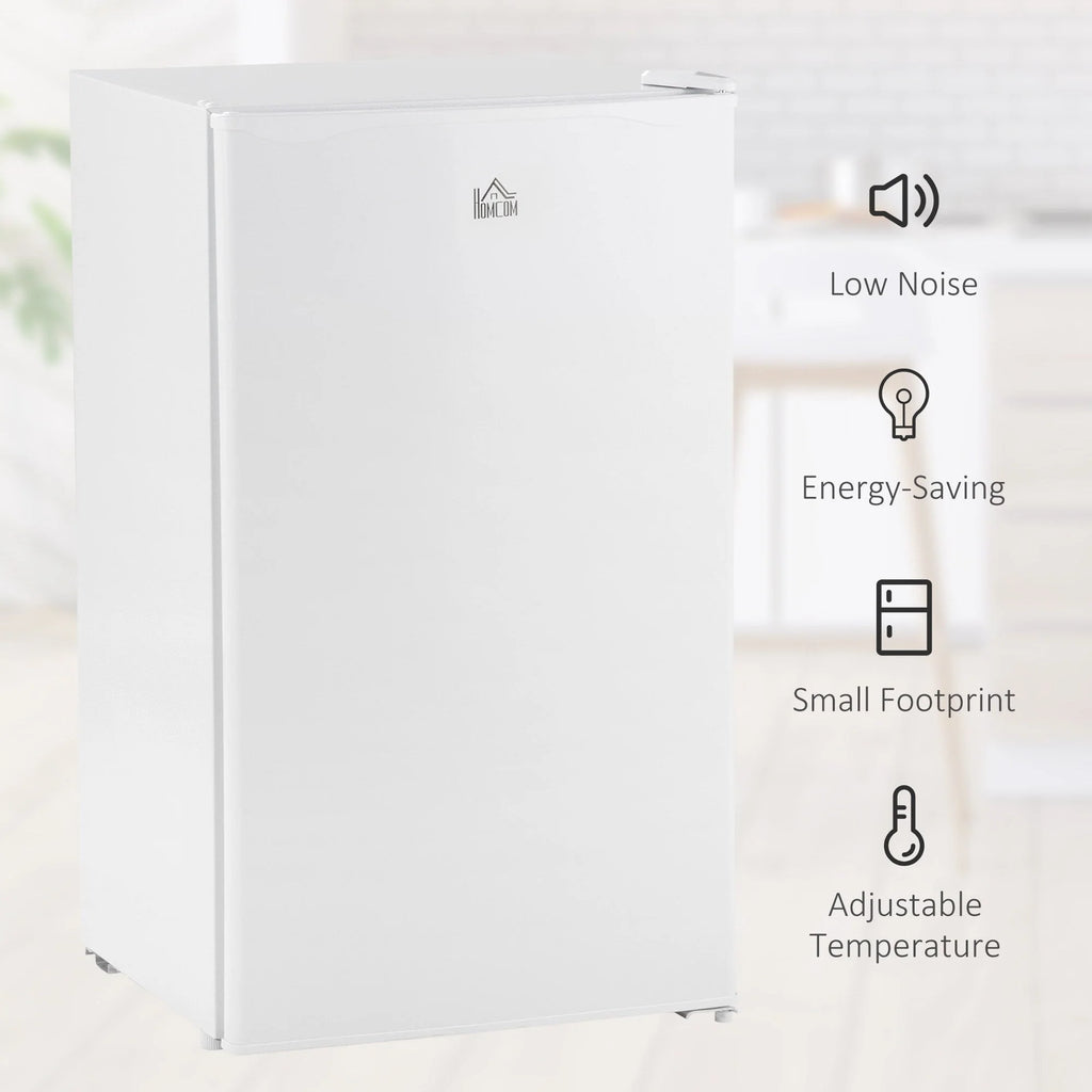 HOMCOM Mini-réfrigérateur avec congélateur 90 L, petit réfrigérateur avec thermostat réglable pour chambre