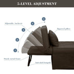 Canapé Convertible Lit Canapé Fauteuil Ottoman Pliant Fauteuils Inclinables pour Salon