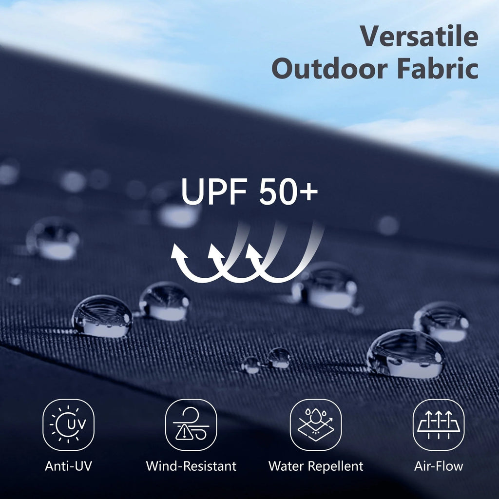 MAISON ARTS Parasol double de 4,5 m pour terrasse, grande taille, avec pied inclus