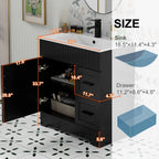 Meuble-lavabo Wavy Line 30/36/48 avec évier et robinet