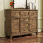 Meuble d'appoint rustique en bois marron pour le rangement du salon