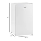 HOMCOM Mini-réfrigérateur avec congélateur 90 L, petit réfrigérateur avec thermostat réglable pour chambre