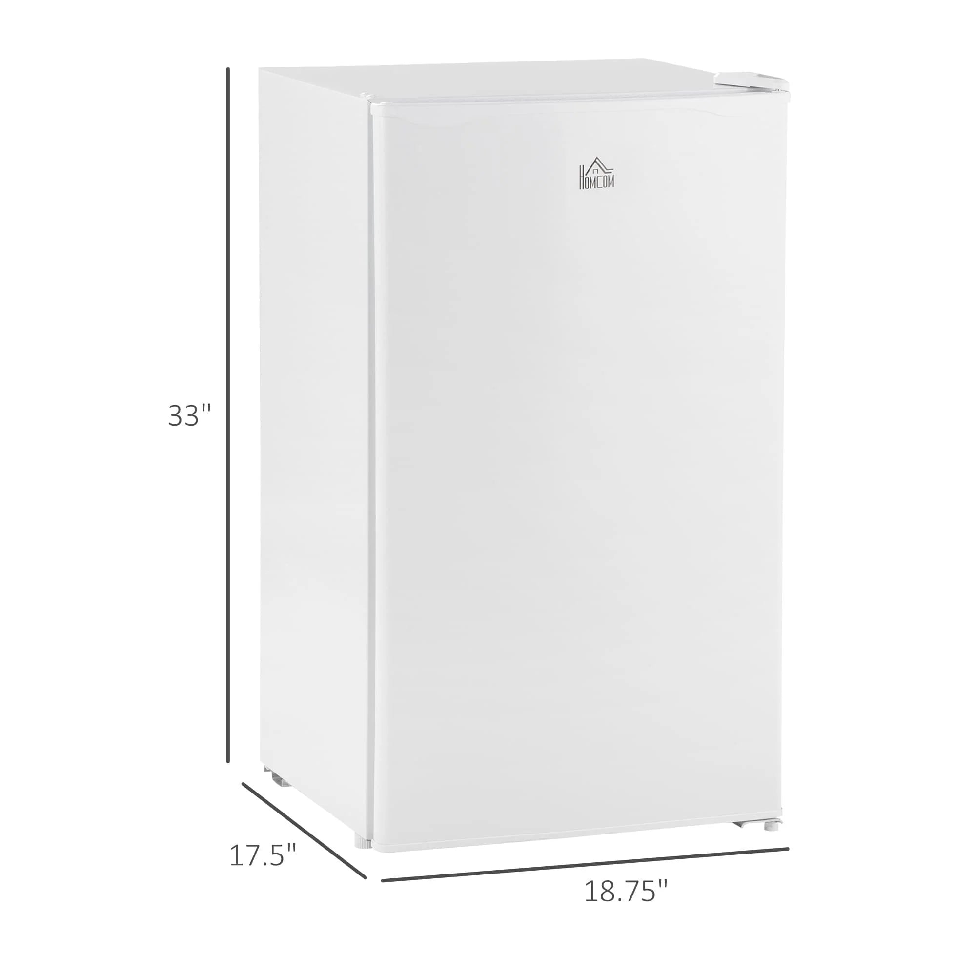 HOMCOM Mini-réfrigérateur avec congélateur 90 L, petit réfrigérateur avec thermostat réglable pour chambre