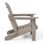 Chaise Adirondack pliante de patio d'extérieur tout temps résistante à la décoloration Polytrends Laguna