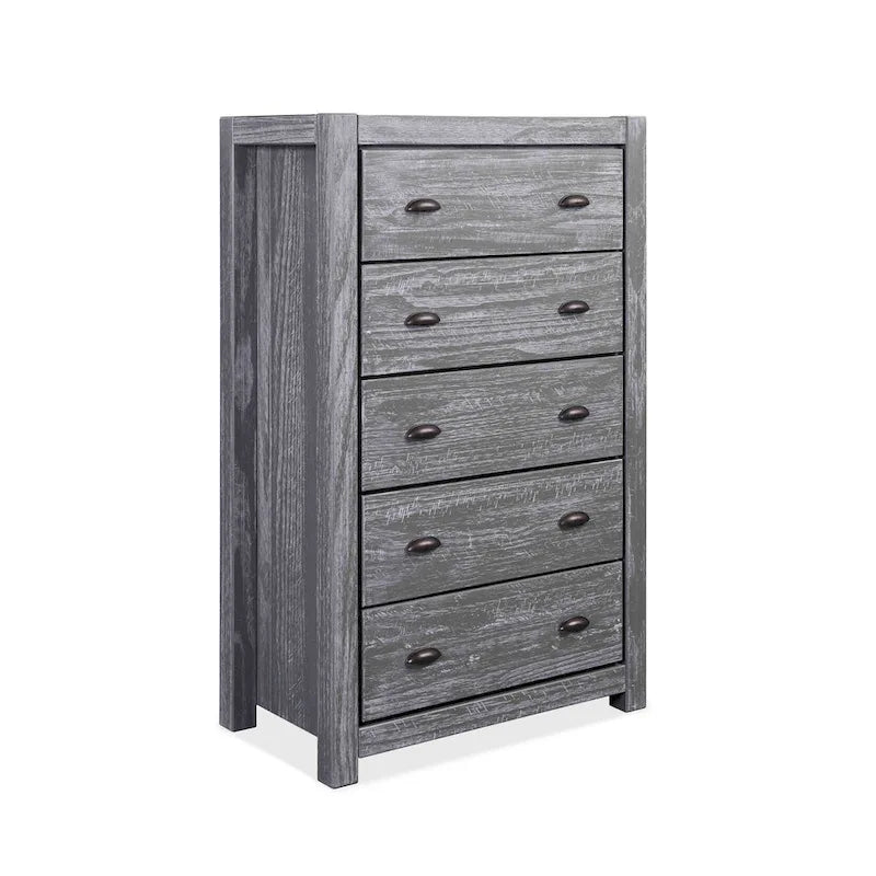 Commode 5 tiroirs en bois massif Montauk de Grain Wood Furniture