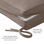 Ensemble de 2 coussins d'extérieur Sunbrella haut de gamme à assise profonde