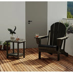 Chaise Adirondack pliable d'extérieur avec porte-gobelet