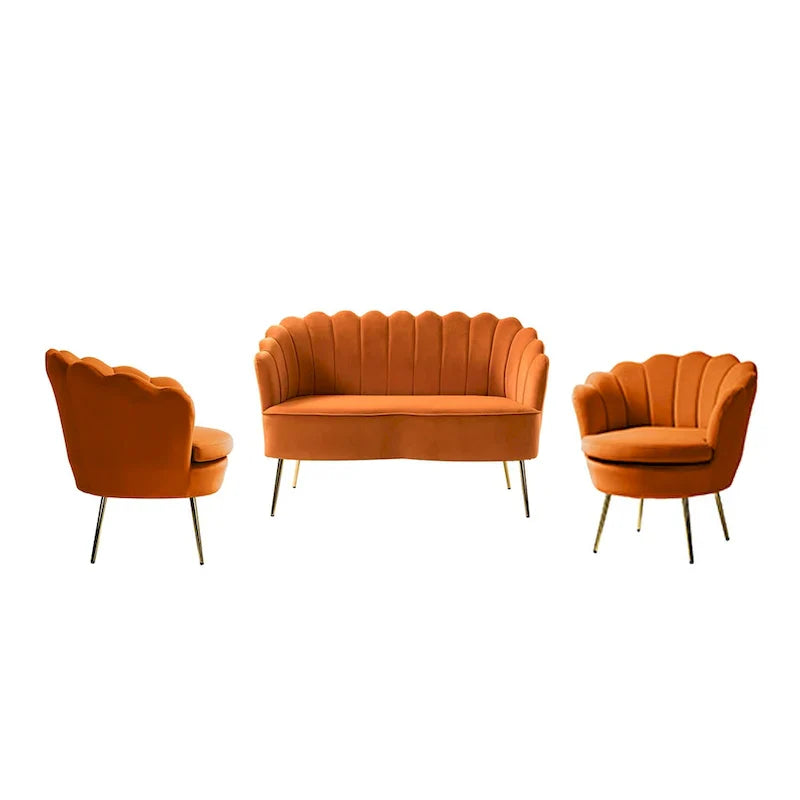 Ensemble de salon 3 pièces Xabier 132 cm par HULALA HOME