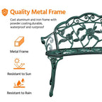 Yaheetech Banc en métal pour l'extérieur, Patio, Parc, Jardin - N/A