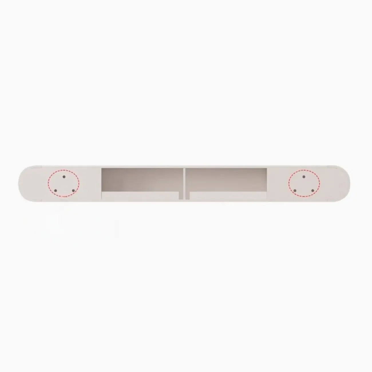 Meuble TV mural flottant en bois blanc avec rangement pour salon