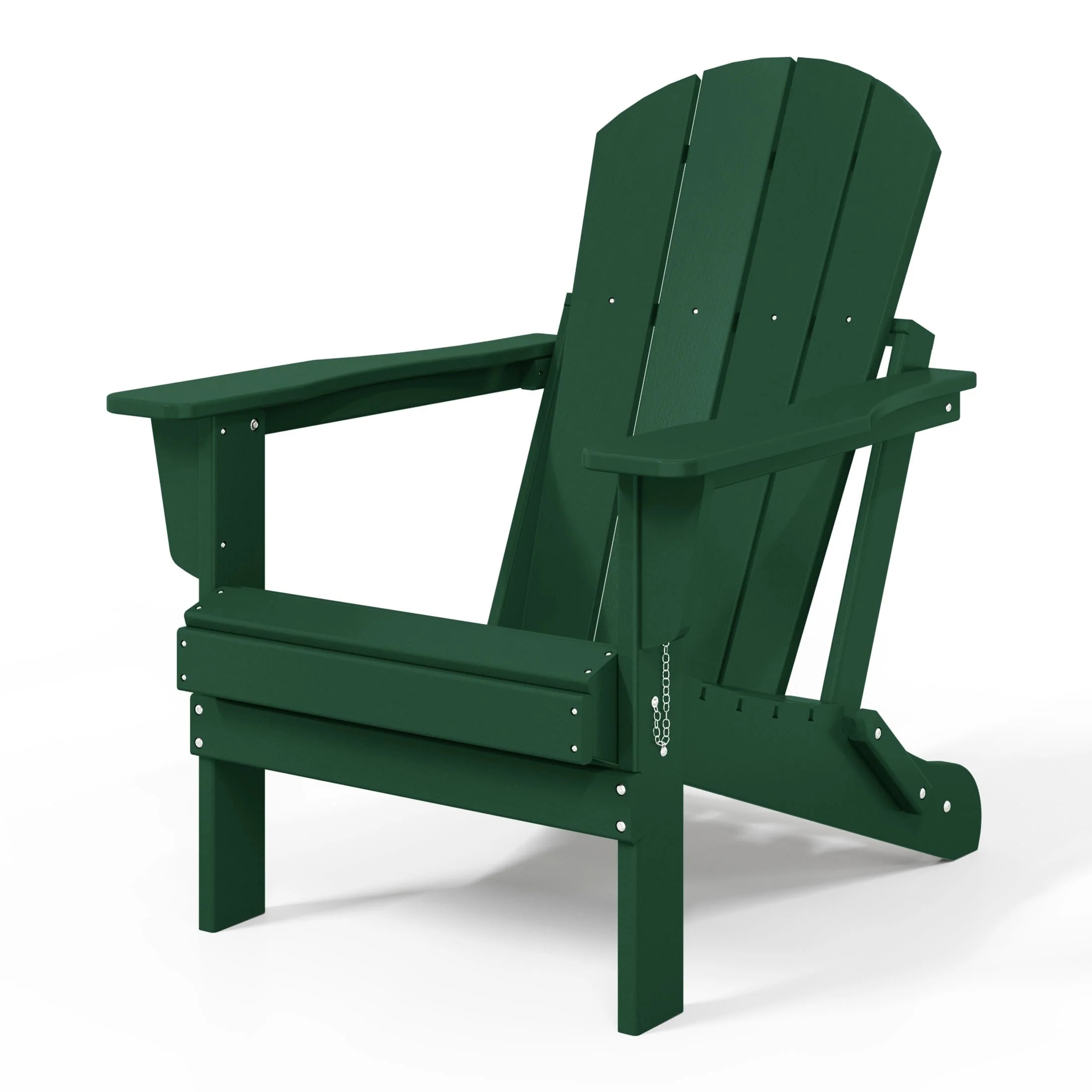 Chaise Adirondack pliante de patio d'extérieur tout temps résistante à la décoloration Polytrends Laguna