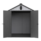 Abri de jardin en résine toutes saisons avec plancher de 1,8 m x 1,2 m / 1,8 m x 2,4 m / 2,4 m x 1,8 m / 2,4 m x 3 m, abri à outils Spire