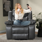 Fauteuil inclinable en cuir, large, durable, avec massage et chauffage