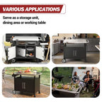 Table de préparation pour barbecue Royal Gourmet avec chariot de cuisine mobile et rangement