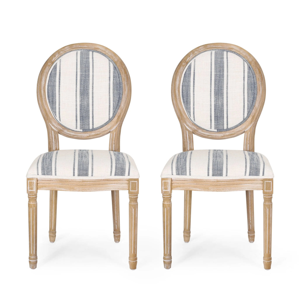 Chaises de salle à manger en tissu de style campagnard français - NH419413