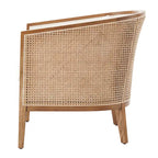 Fauteuil d'appoint en lin Tillman avec rotin