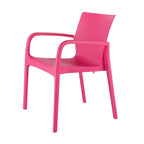 Chaise de salle à manger empilable avec accoudoirs Alissa, en résine, tout temps, lot de 2