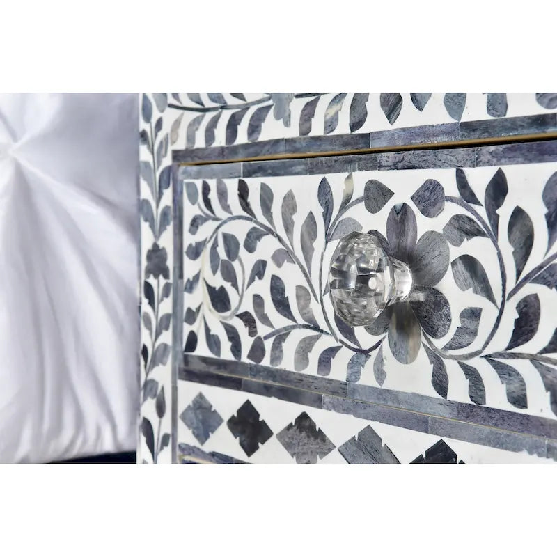 Meuble d'appoint Steve Silver Firoz avec incrustations en os