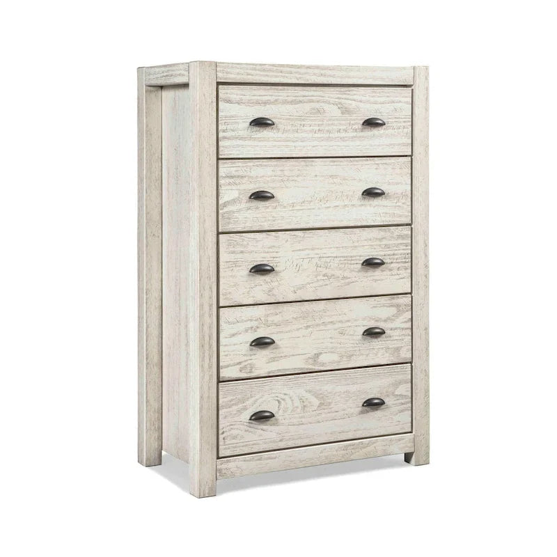 Commode 5 tiroirs en bois massif Montauk de Grain Wood Furniture