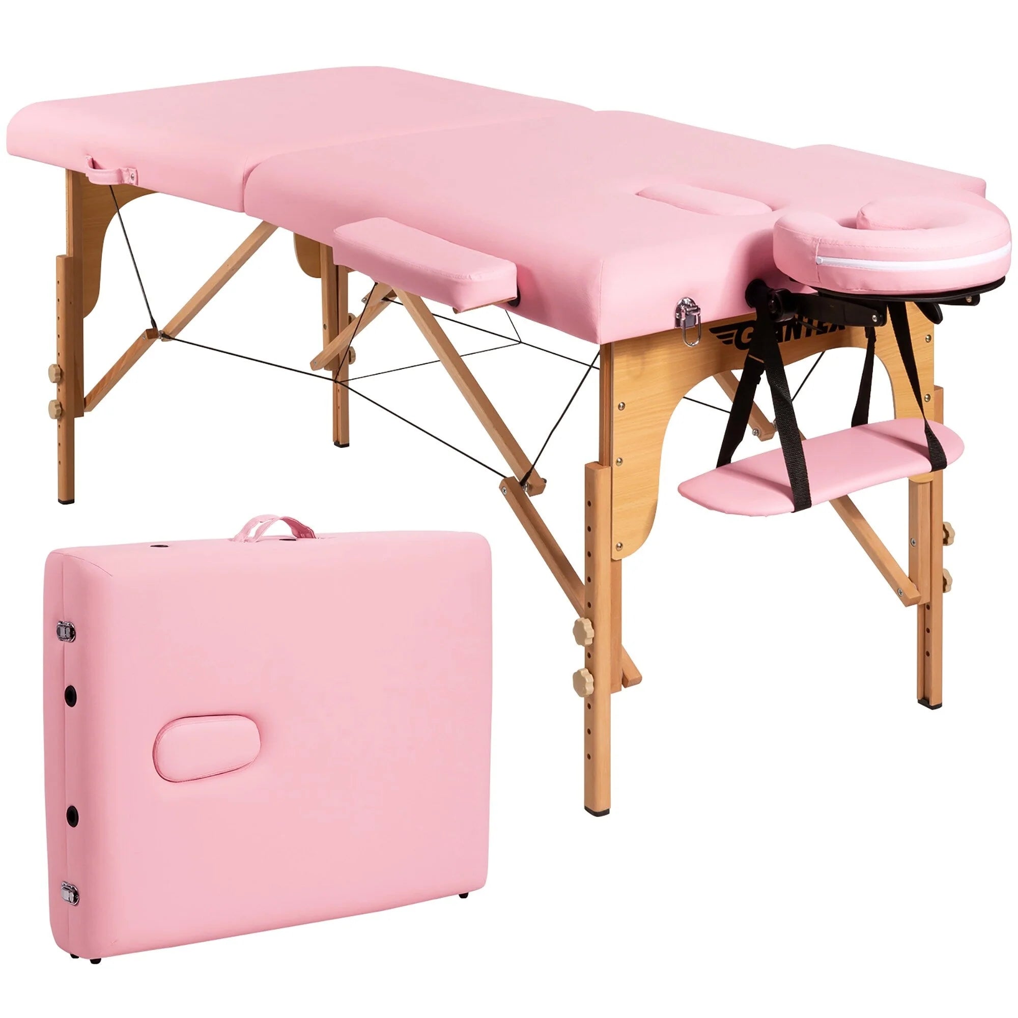 Table de massage portable 84L réglable lit de spa facial tatouage avec sac de transport