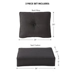 Ensemble de 2 coussins d'extérieur Sunbrella haut de gamme à assise profonde