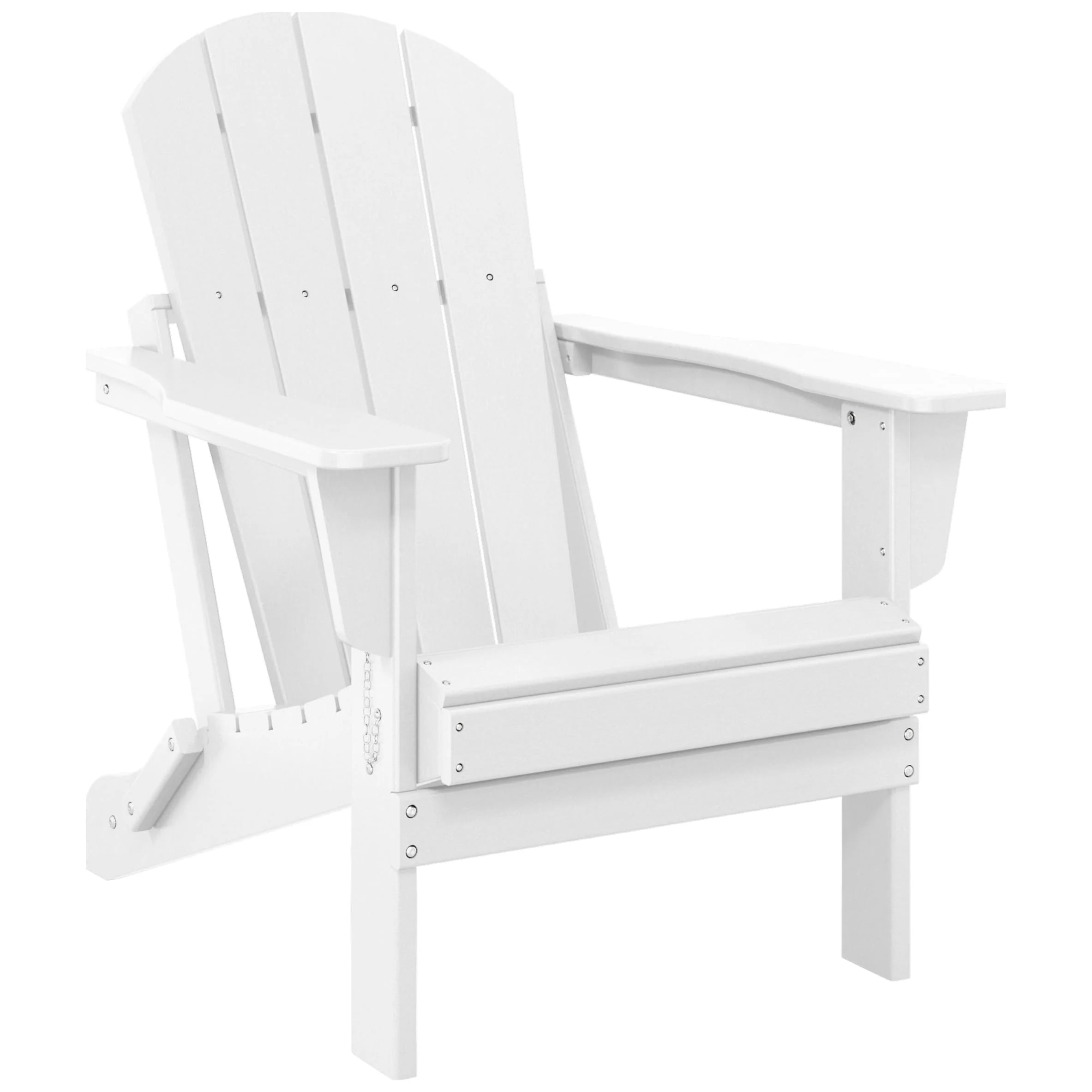 Chaise Adirondack pliante de patio d'extérieur tout temps résistante à la décoloration Polytrends Laguna