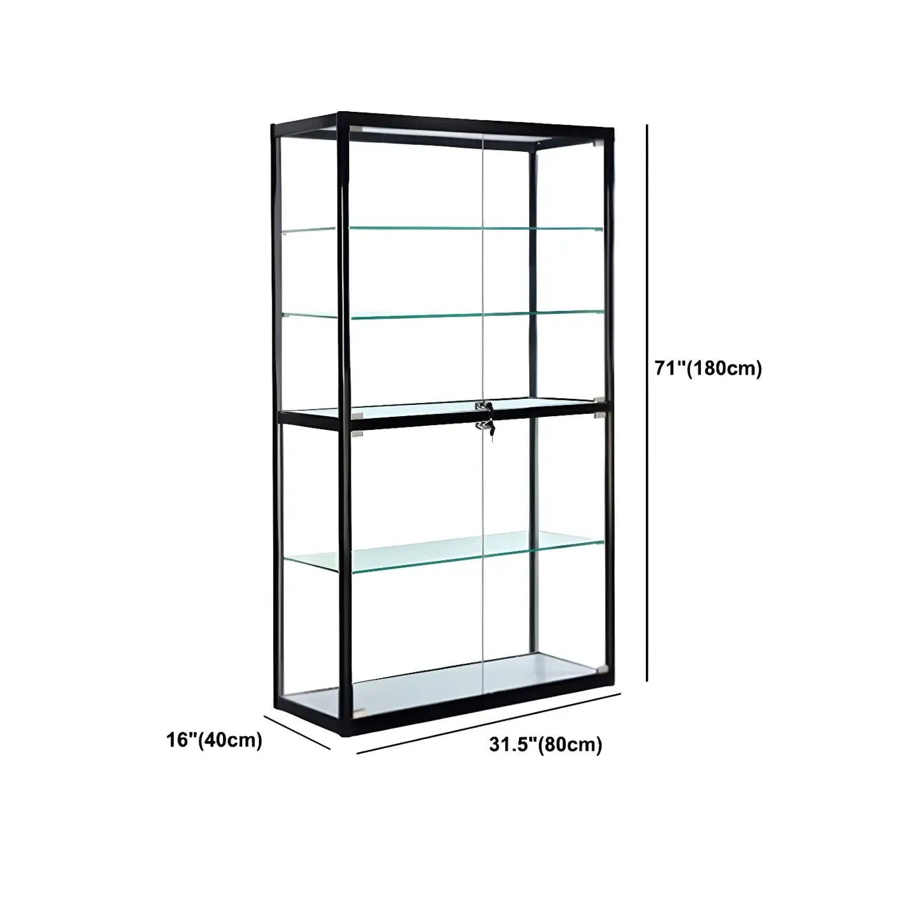Vitrine contemporaine rectangulaire en verre noir