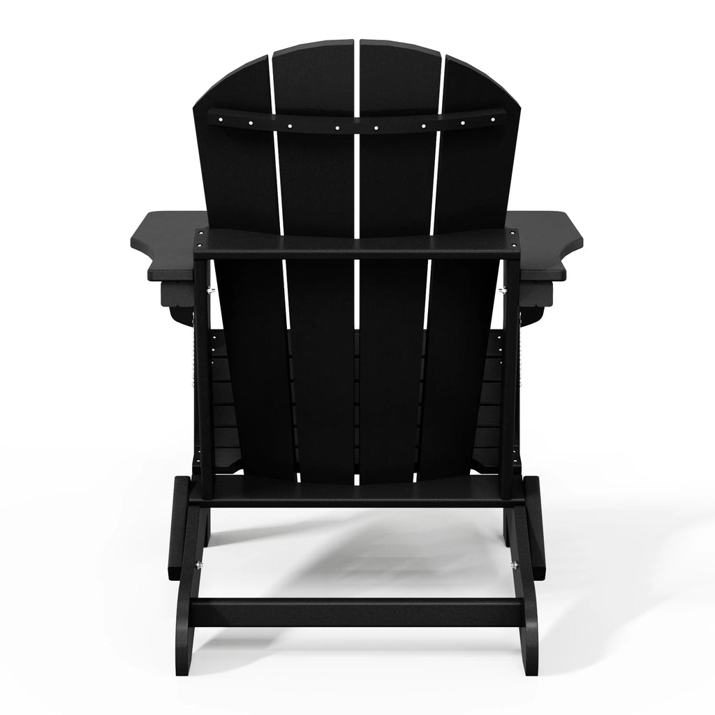 Chaise Adirondack pliante de patio d'extérieur tout temps résistante à la décoloration Polytrends Laguna