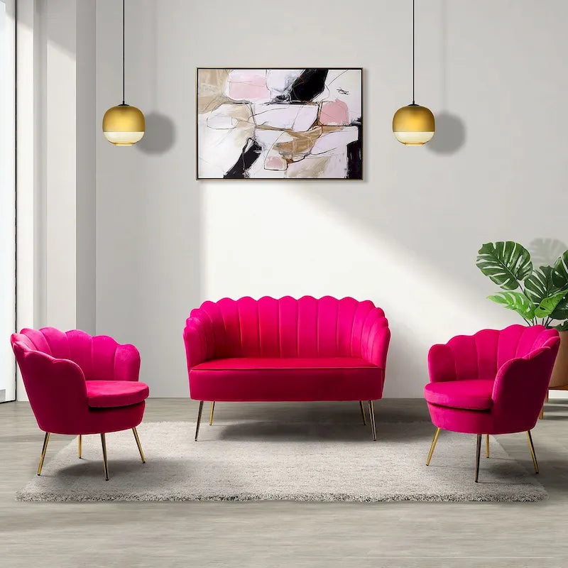 Ensemble de salon 3 pièces Xabier 132 cm par HULALA HOME