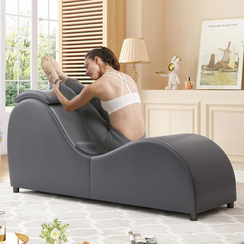 Chaise de yoga d'intérieur Mixoy, chaise longue de yoga incurvée pour adultes, pour étirements, exercices et relaxation