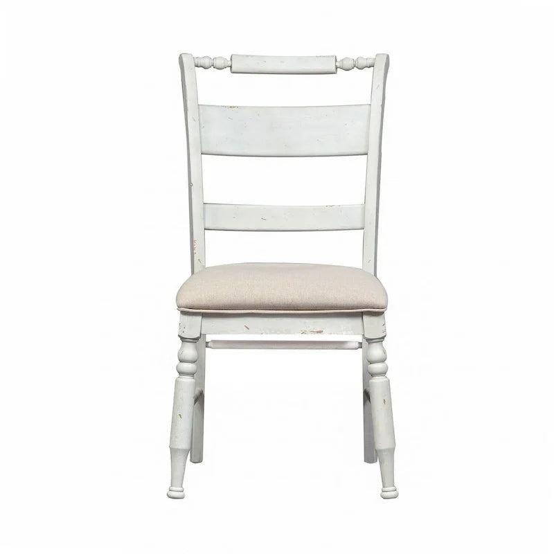 Chaise d'appoint à dossier à lattes Whitney Antique Linen (lot de 2)