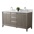 Meuble-lavabo Vanity Art avec évier en céramique et dessus en marbre reconstitué