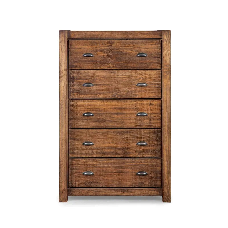 Commode 5 tiroirs en bois massif Montauk de Grain Wood Furniture
