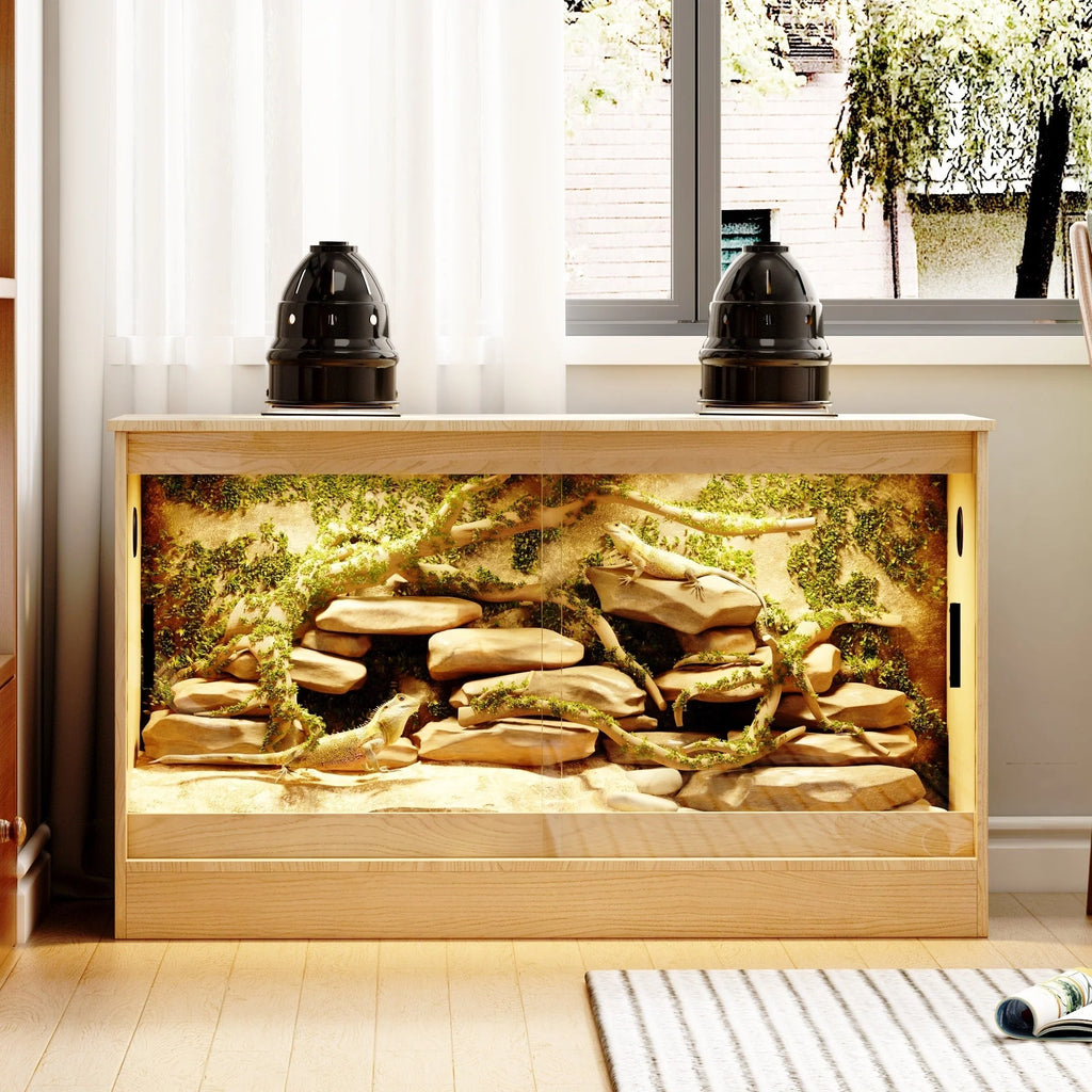 Habitat pour reptiles - Terrarium spacieux pour lézards, serpents et plus encore - 47.2