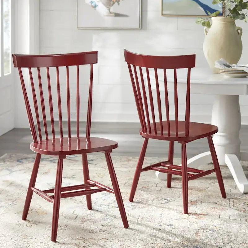 Chaises de salle à manger à barreaux en bois massif Simple Living Venice (lot de 2)