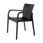 Chaise de salle à manger empilable avec accoudoirs Alissa, en résine, tout temps, lot de 2