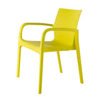 Chaise de salle à manger empilable avec accoudoirs Alissa, en résine, tout temps, lot de 2
