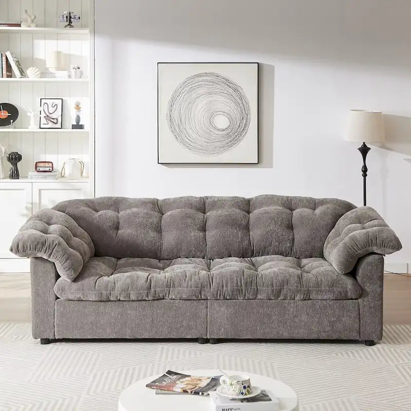99.2  Canapé profond Chenille Confort, Canapé nuage moelleux tapissé