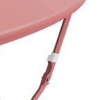 Ensemble bistro pliant 3 pièces en métal, ensemble de conversation intérieur/extérieur résistant aux intempéries pour patio, cour, jardin