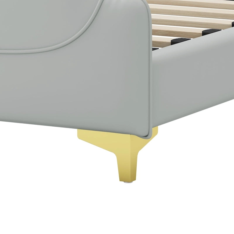 Lit rembourré moderne en cuir PU Uphou de Christopher Knight Home