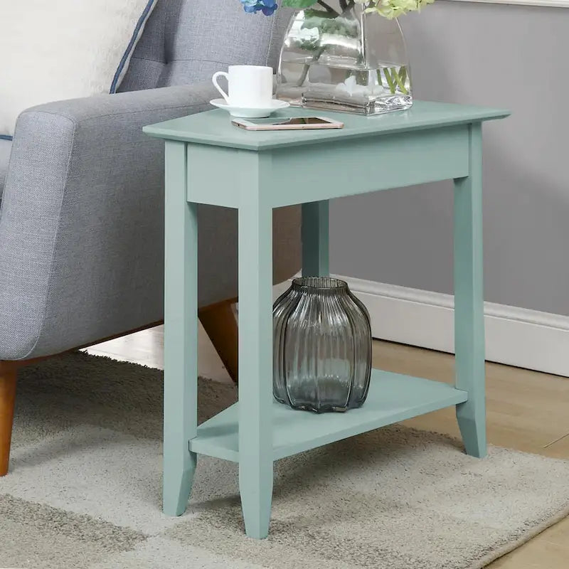 Table d'appoint d'angle American Heritage avec étagère de Convenience Concepts