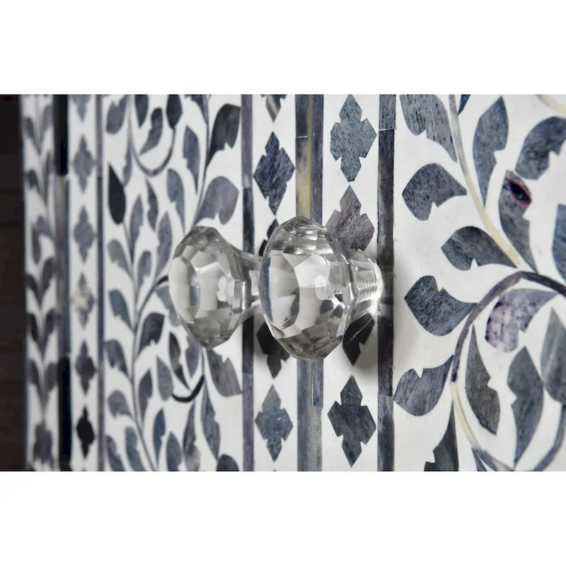 Meuble d'appoint Steve Silver Firoz avec incrustations en os