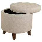 Ottoman de rangement touffeté Boho - HomePop