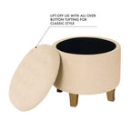 Ottoman de rangement touffeté Boho - HomePop