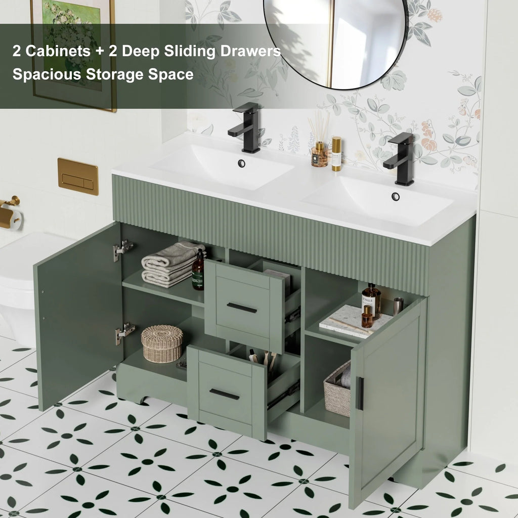 Meuble-lavabo Wavy Line 30/36/48 avec évier et robinet